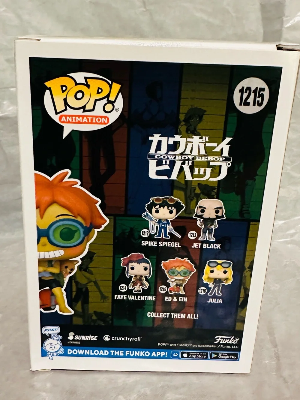 Funko Pop Animation Cowboy Bebop Ed & Ein Vinyl Figure #1215 2022